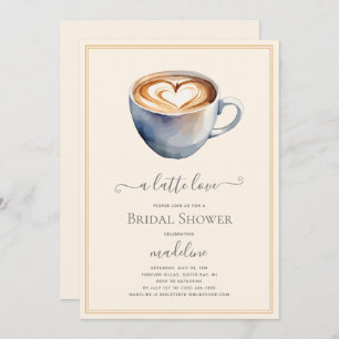 Coffee Theme A Latte Love Bridal Shower Invitation