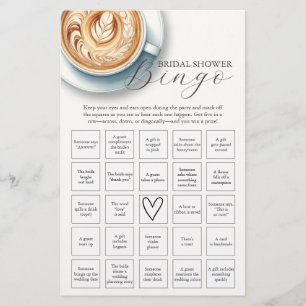 Coffee Theme Bridal Shower Bingo Flyer