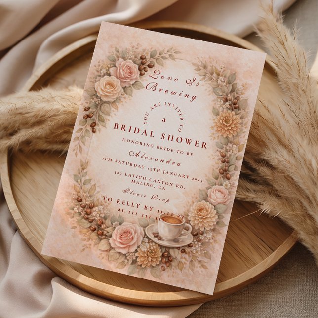 Coffee Theme Bridal Shower Invitation (Creator Uploaded)