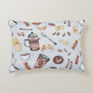 Coffee Theme Coffee Lover Lumbar Accent Pillow