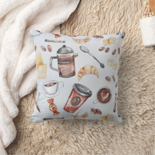 Coffee Theme Coffee Lover Square Throw Pillow
