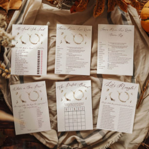 Coffee Themed BINGO Bridal Shower Game Notepad