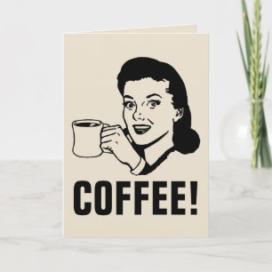 COFFEE THEMED GREETING CARDS, GIFTCARD HOLDER CARD
