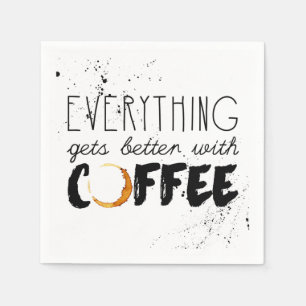 Coffee Themed Paper Napkin