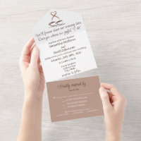 Coffee themed wedding invitation design