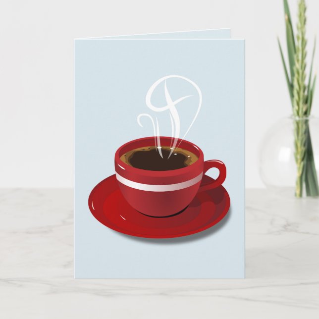 COFFEE THINKING OF YOU GREETING CARD (Front)