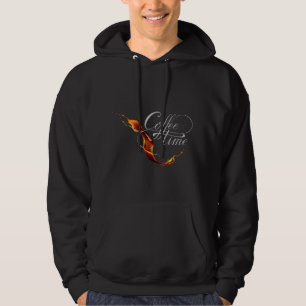 Coffee Time Calligraphy & Splash Stream Coffee Hoodie