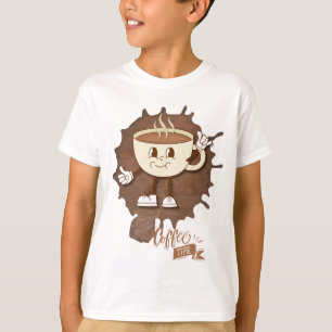 **Coffee Time – Cute Smiling Cup Steam T-Shirt
