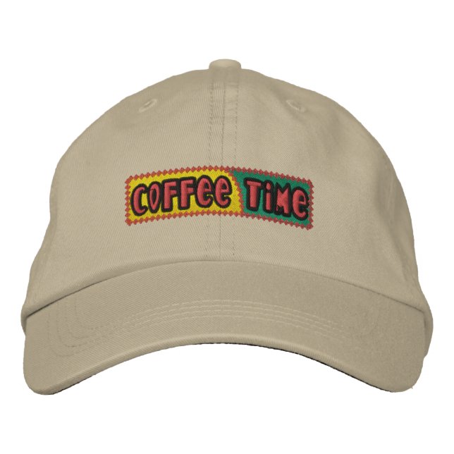 Coffee Time Embroidered Hat (Front)
