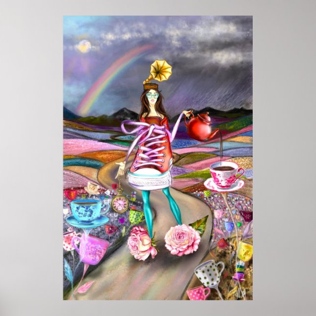 Coffee Time Fantasy Poster Print (Devant)