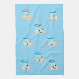 Coffee Time Friends Blue Edition Kitchen Towel