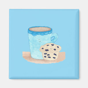 Coffee Time Friends Blue Edition Magnet