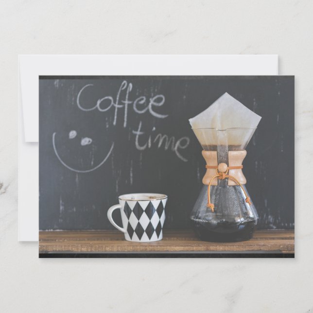 Coffee Time Get Together Party Invitation (Front)