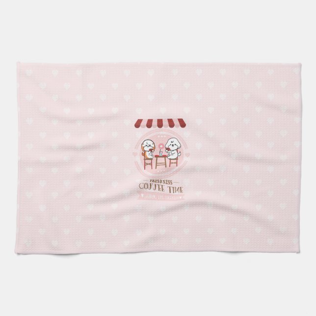 Coffee time kitchen towel (Horizontal)