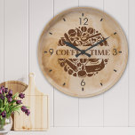 Coffee Time | Milk Foam | Kitchen Large Clock<br><div class="desc">Kitchen wall clock "Coffee Time" for coffee lovers,  for your kitchen decor!</div>