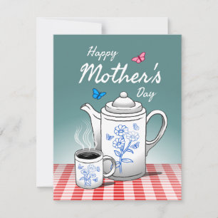 Coffee Time Mothers Day Holiday Card
