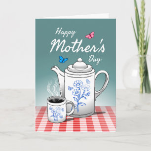 Coffee Time Mothers Day Holiday Card