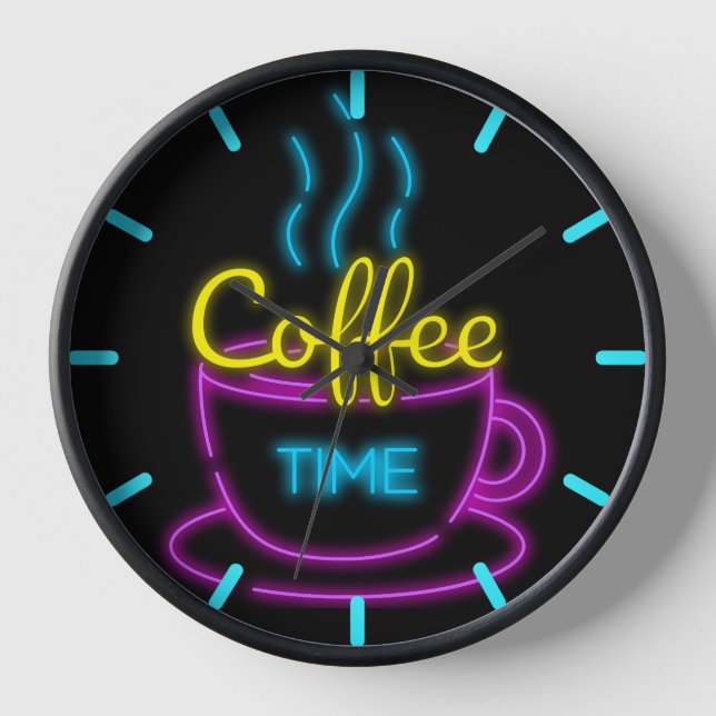 Coffee Time Neon Clock (Front)