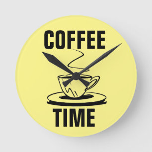 COFFEE TIME RETRO WALL CLOCK