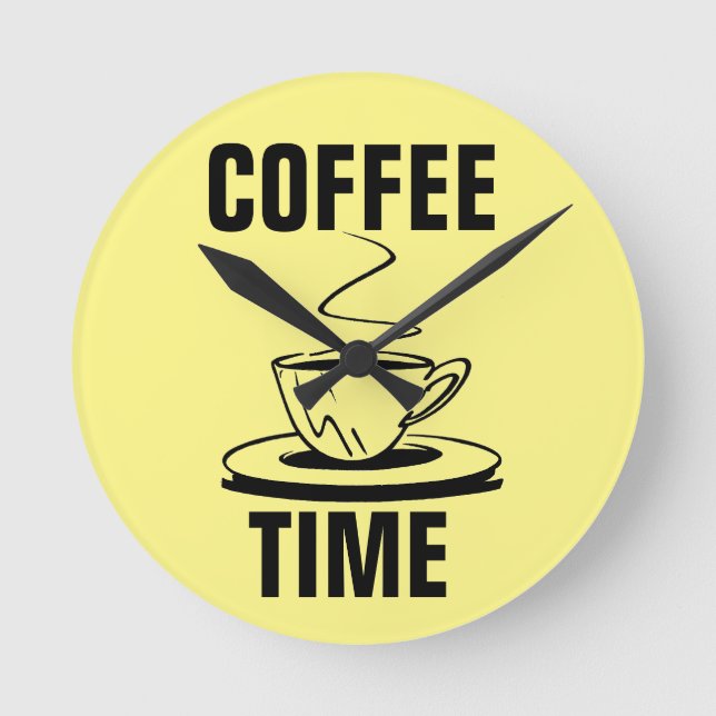 COFFEE TIME RETRO WALL CLOCK (Front)