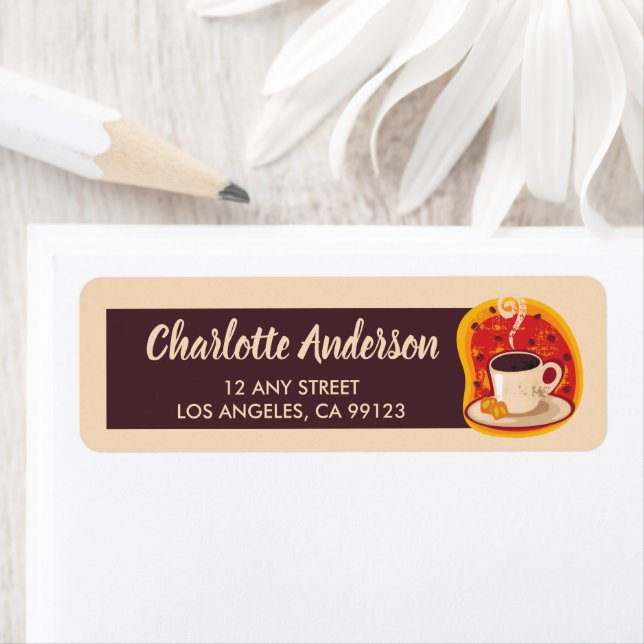 Coffee Time Return Address Labels (Insitu)
