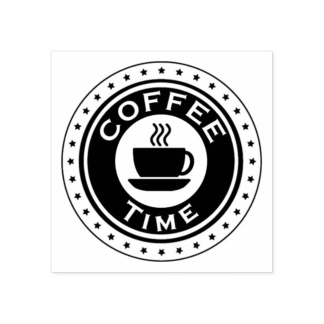 Coffee Time Rubber Stamp (Imprint)