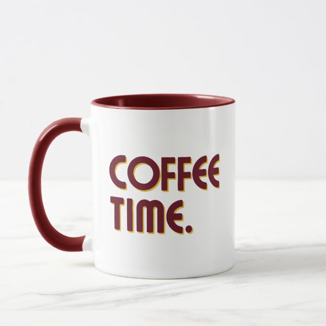 Coffee Time | Simple Minimalist Everyday Coffee Mug (Left)