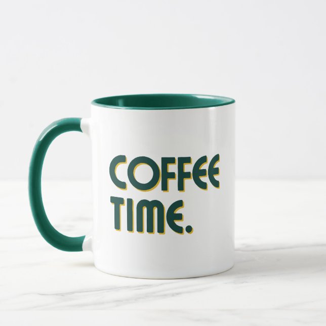Coffee Time | Simple Minimalist Everyday Coffee Mug (Left)