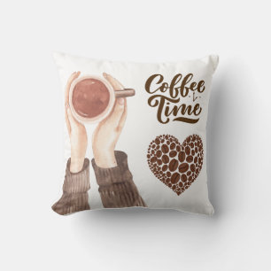 Coffee Time Throw Pillow