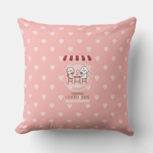 Coffee time throw pillow