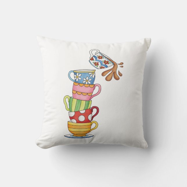 Coffee Time Throw Pillow (Front)