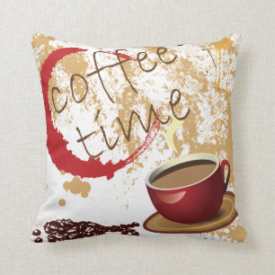 Coffee Time Throw Pillow