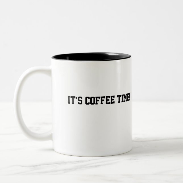 Coffee Time Two-Tone Coffee Mug (Left)