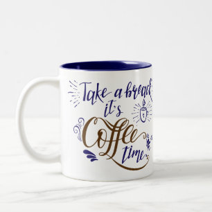 Coffee Time Two-Tone Coffee Mug