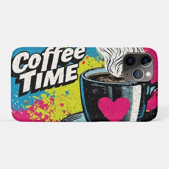 "Coffee Time" Vibrant Pop Art Mug Design Case-Mate iPhone Case (Back (Horizontal))