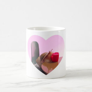 Coffee time with a snail mug