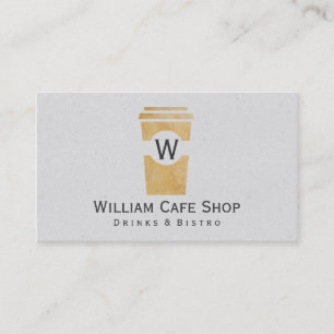 Coffee   to go (brown texture II) Business Card