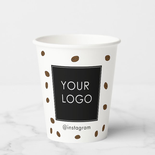 Coffee To Go Cafe Shop Kafeteria Business Logo  Paper Cups (Front)