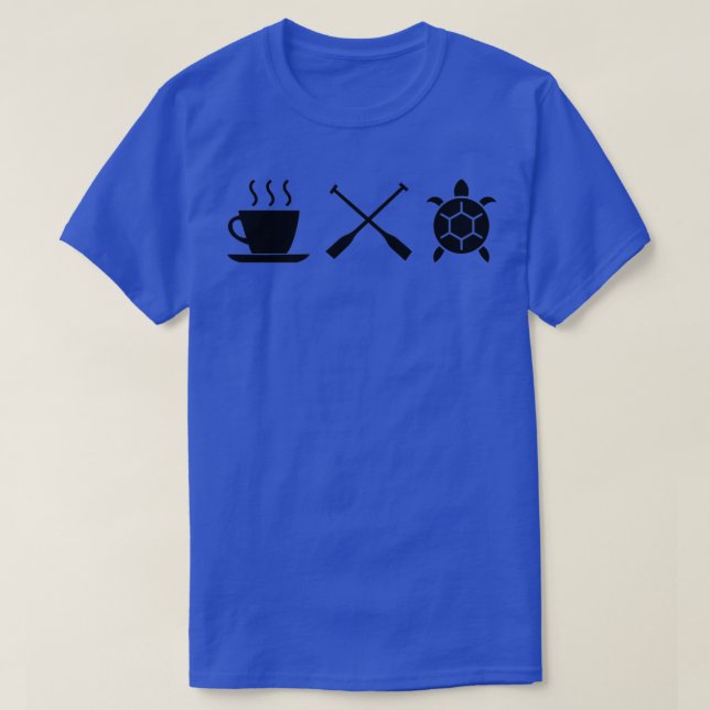 Coffee Tortoises Rowing T-Shirt (Design Front)