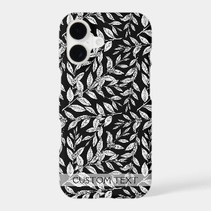 Coffee Tree Leaves White Pattern