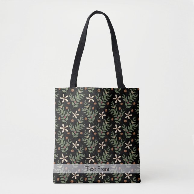 Coffee Tree Pattern Tote Bag (Front)