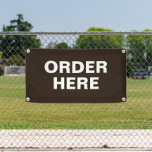 Coffee Truck Order Here Horizontal Vinyl Banner