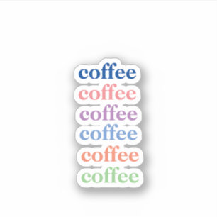 Coffee typography for coffee shop business sticker