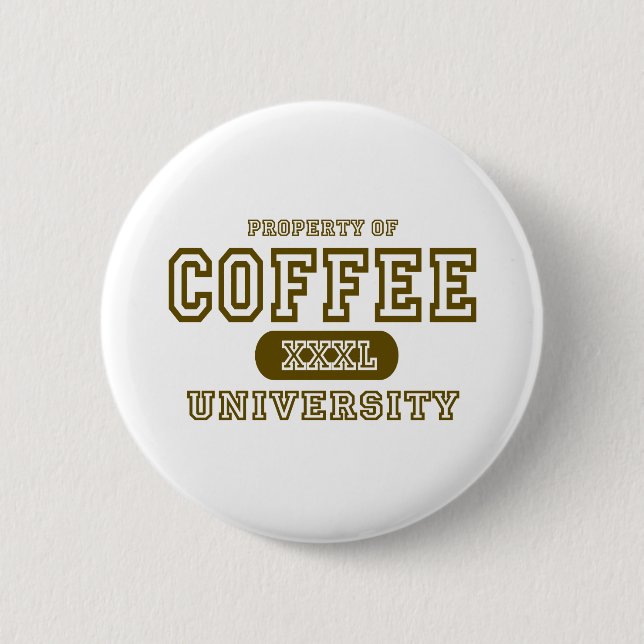 Coffee University 2 Inch Round Button (Front)