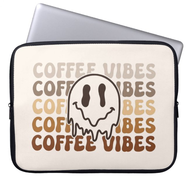 Coffee Vibes Laptop Sleeve (Front)
