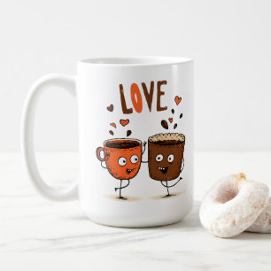 Coffee Vibes Minimalist Latte Art  Mug
