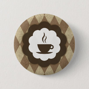 coffee vintage 2 inch round button