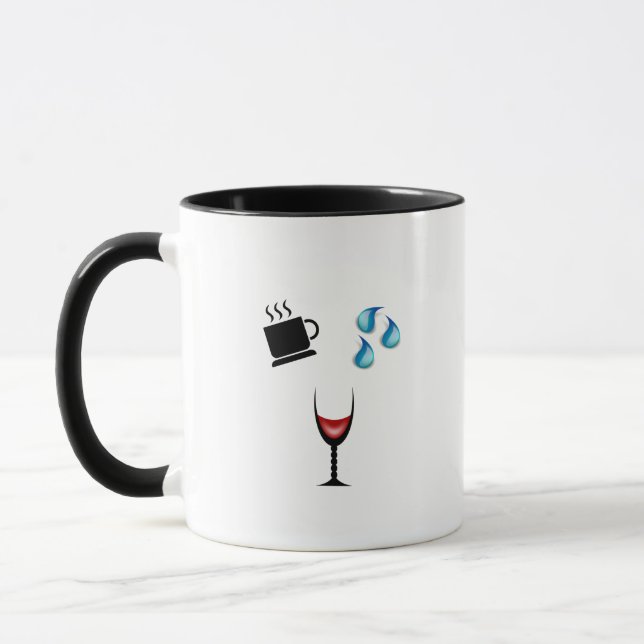 "Coffee Water Wine Repeat" Mug (Left)
