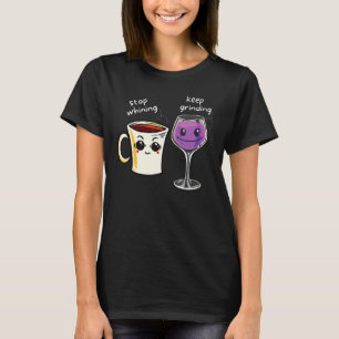 Coffee Wine Couples Romantic Dating Humour T-Shirt