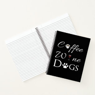 Coffee Wine Dogs Notebook